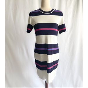 Tommy Hilfiger Navy/Red/Cream Striped Body Dress - NWT